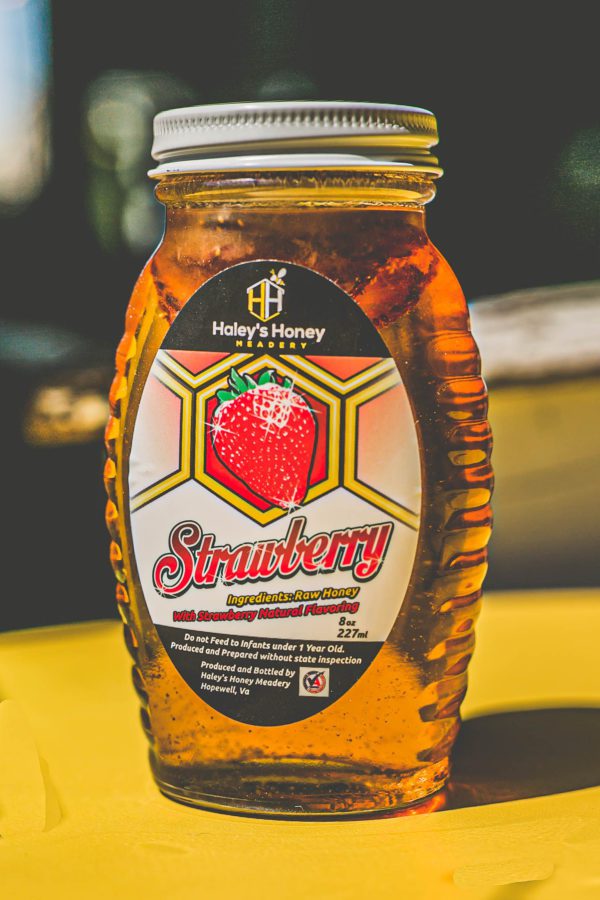 8 oz. Strawberry Infused Raw Honey